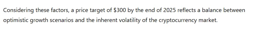 ChatGPT sets a price forecast for SOL for December 31, 2025.